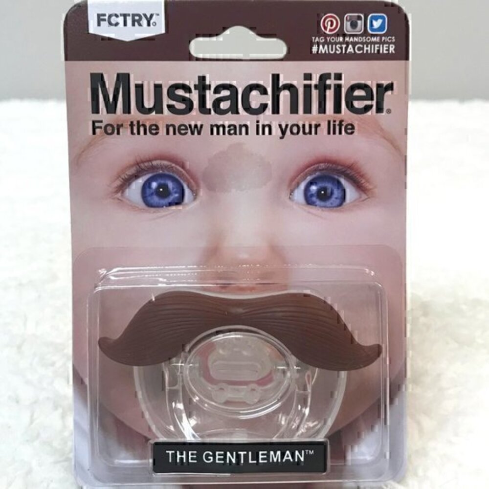 FCTRY Hipster Kids "The Gentleman" Mustache Pacifier